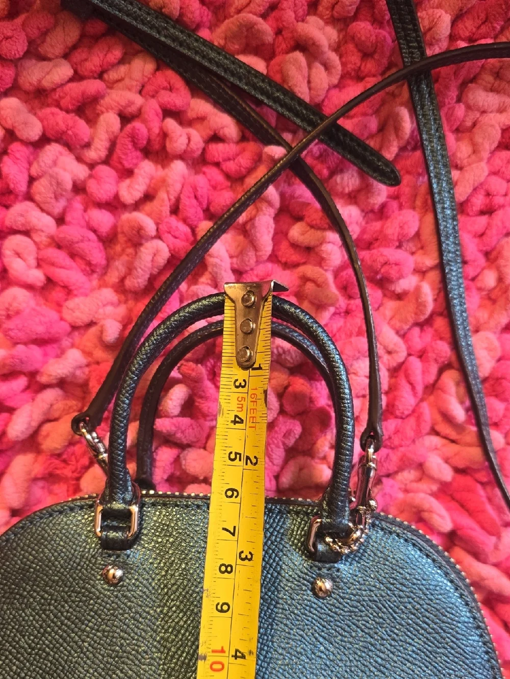 Coach Metallic Blue Miniture Bag